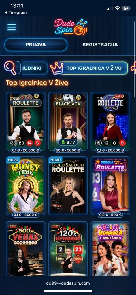 Dudespin Casino — mobilni prikaz 3