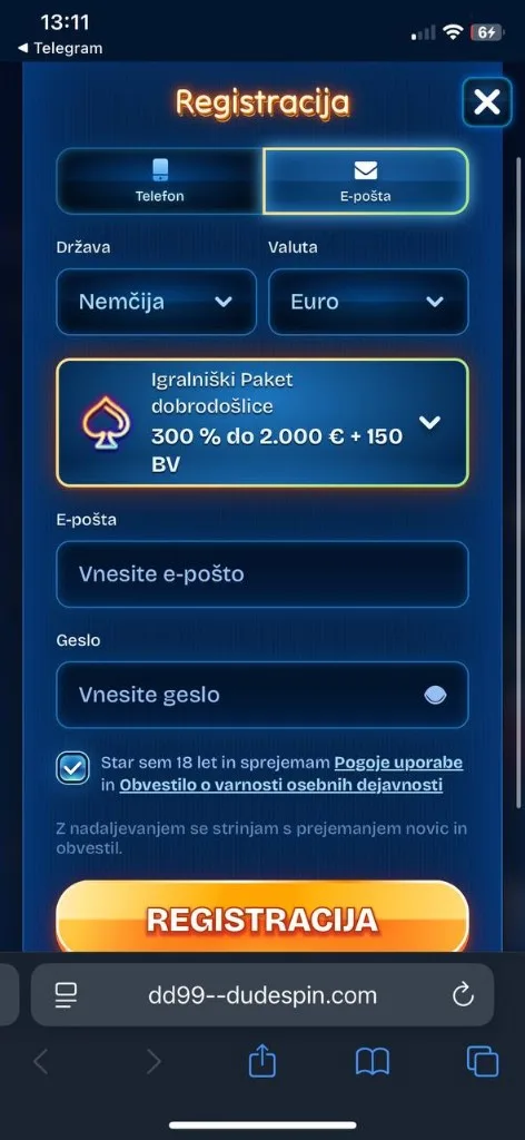 Dudespin Casino — mobilni prikaz 4